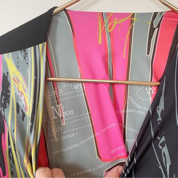 Volt Design Graphic Wearable Art Knit Sheath Dress No. 308 Kin Dress M - Picture 7 of 9